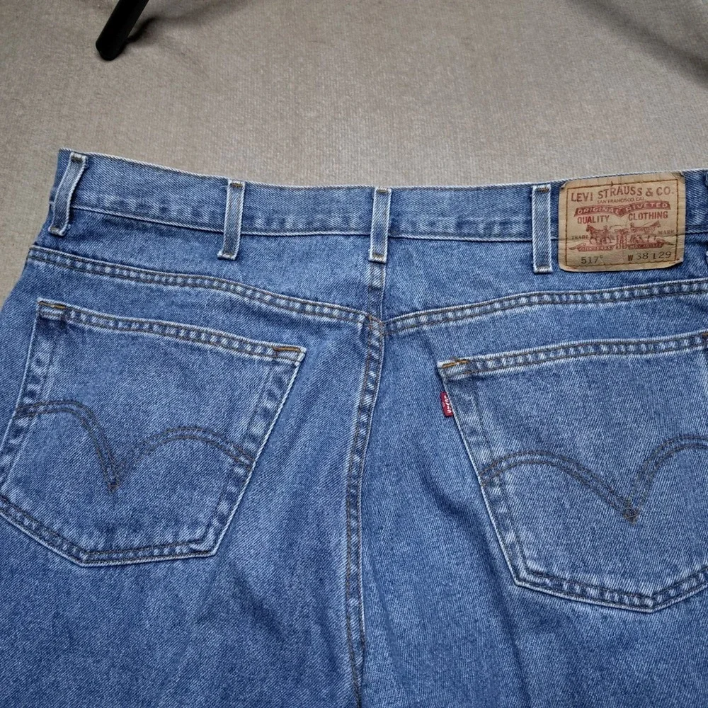 Levis 517 Y2K Boot Cut Jeans Mens 38x29 Blue Denim Classic Fit Relaxed